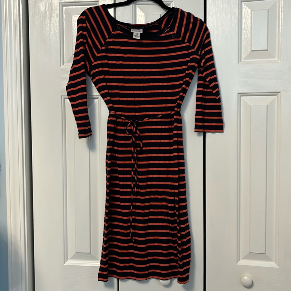 Motherhood Maternity Dress stripes Medium
